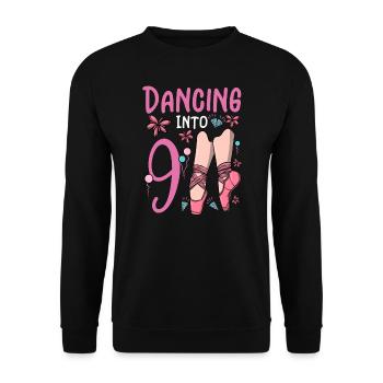 Ballet Shoes Dancing Ballerina 9 Ballett Birthday - Unisex Sweatshirt - black - Front - Alina (178cm) & Michal (187cm)
