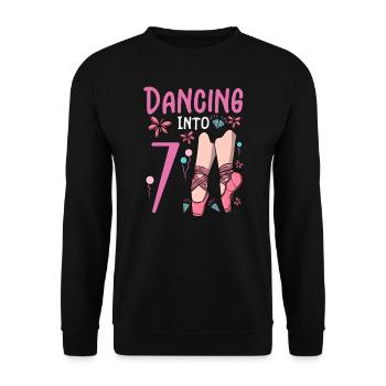 Ballet Shoes Dancing Ballerina 7 Ballett Birthday - Unisex Sweatshirt - black - Front - Alina (178cm) & Michal (187cm)
