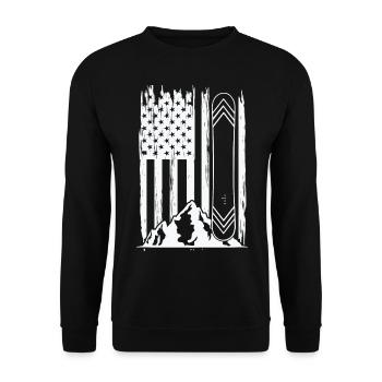 Snowboarding gift idea for snowboarders Snowboar - Unisex Sweatshirt - black - Front - Alina (178cm) & Michal (187cm)