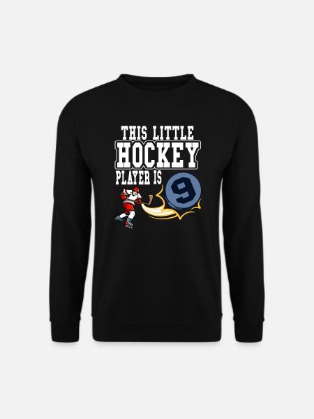 Eishockey Little Hockey Player ist 9 Jahre alt - Unisex Pullover - Schwarz
