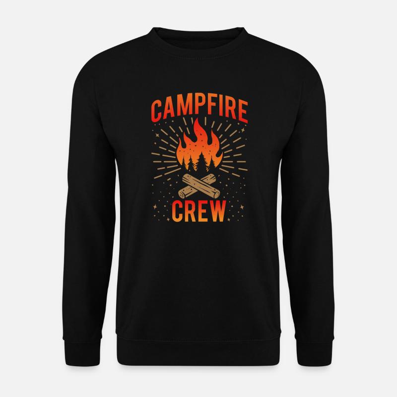 Campfire Crew Camper Camping - Unisex Pullover - Schwarz
