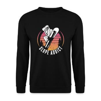 Snowboarding Slope Addict Snowboarder - Unisex Pullover - Schwarz - Vorne - Alina (178cm) & Michal (187cm)