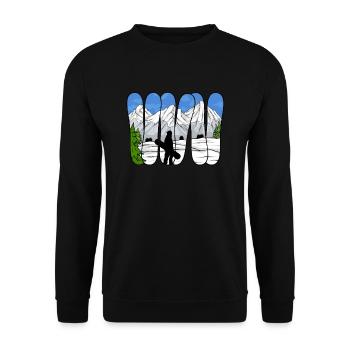 Snowboarding Snowboard Snowboarder - Unisex Pullover - Schwarz - Vorne - Alina (178cm) & Michal (187cm)