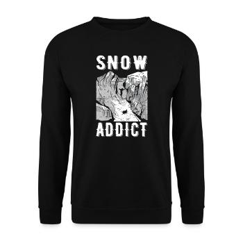 Skifahrer Skifahren Alpin Schnee süchtig Skifahren - Unisex Pullover - Schwarz - Vorne - Alina (178cm) & Michal (187cm)