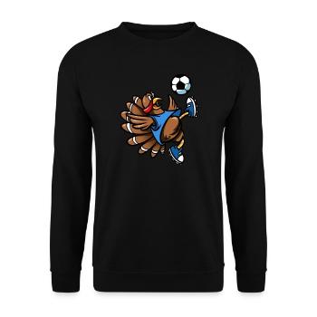 Thanksgiving Fußball Türkei Fahrrad Kick Männer Jungen - Unisex Pullover - Schwarz - Vorne - Alina (178cm) & Michal (187cm)