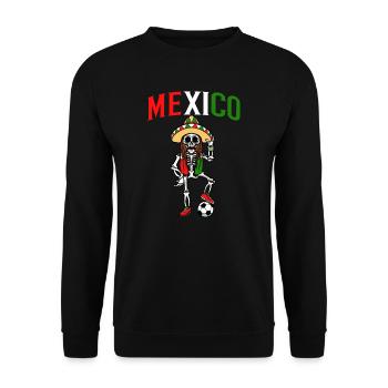 Skeleton Women Girl Mexico Soccer Player - Unisex Sweatshirt - black - Front - Alina (178cm) & Michal (187cm)