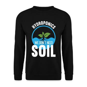 Hydroponics Indoor Gardening Horticulture - Unisex Sweatshirt - black - Front - Alina (178cm) & Michal (187cm)