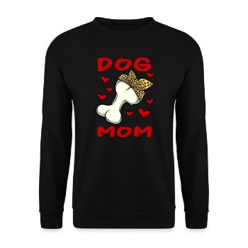 Chien pour chien maman propriétaire de chien amoureux de chien Saint-Valentin - Sweat-shirt Unisexe - noir - Devant - Alina (178cm) & Michal (187cm)