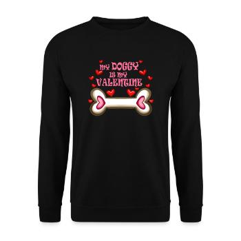 Chien pour filles Propriétaire de chien Amoureux des chiens Saint-Valentin - Sweat-shirt Unisexe - noir - Devant - Alina (178cm) & Michal (187cm)