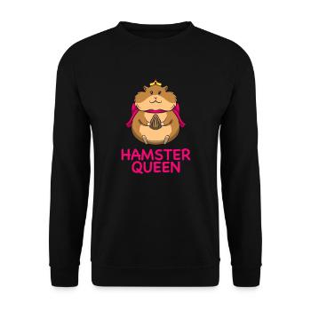 Hamster For Girls Hamster Owner Hamster Lovers - Unisex Sweatshirt - black - Front - Alina (178cm) & Michal (187cm)