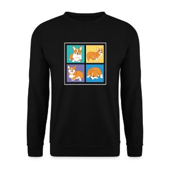 Corgi For Corgi Lovers Corgi Owner - Unisex Sweatshirt - black - Front - Alina (178cm) & Michal (187cm)
