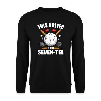 Geburtstag Golf für Frauen Männer 70 Jahre alt Golfen - Unisex Pullover - Schwarz - Vorne - Alina (178cm) & Michal (187cm)
