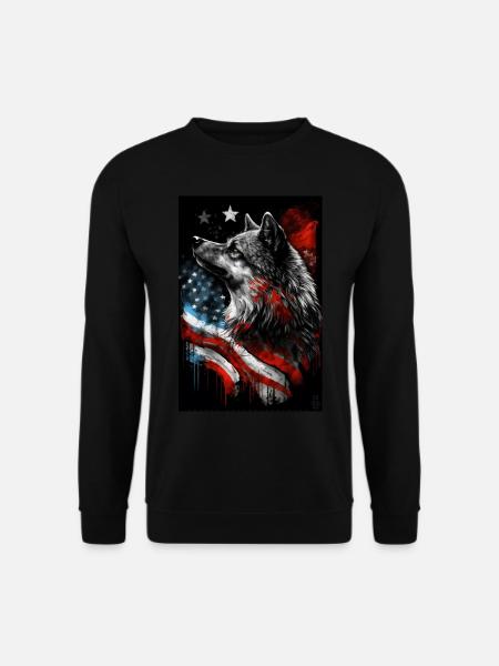 Wolf Design by ART8NS Art on Streetwear S 23of25 - Unisex Sweatshirt - black