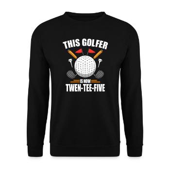 Geburtstag Golfshirts für Männer 25th Year Old Golfen - Unisex Pullover - Schwarz - Vorne - Alina (178cm) & Michal (187cm)