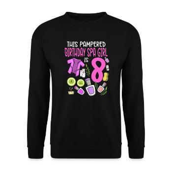 Spa Birthday For Girls 8th Spa Birthday Party - Unisex Sweatshirt - black - Front - Alina (178cm) & Michal (187cm)
