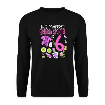 Spa Birthday For Girls 6th Spa Birthday Party - Unisex Sweatshirt - black - Front - Alina (178cm) & Michal (187cm)