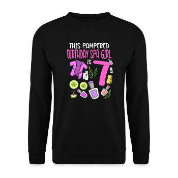 Spa Birthday For Girls 7th Spa Birthday Party - Unisex Sweatshirt - black - Front - Alina (178cm) & Michal (187cm)