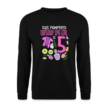 Spa Birthday For Girls 5th Spa Birthday Party - Unisex Sweatshirt - black - Front - Alina (178cm) & Michal (187cm)