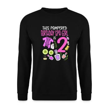 Spa Birthday For Girls 2nd Spa Birthday Party - Unisex Sweatshirt - black - Front - Alina (178cm) & Michal (187cm)