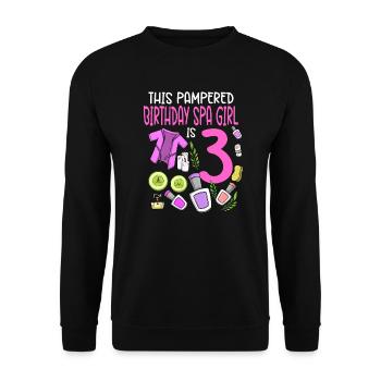 Spa Birthday For Girls 3rd Spa Birthday Party - Unisex Sweatshirt - black - Front - Alina (178cm) & Michal (187cm)