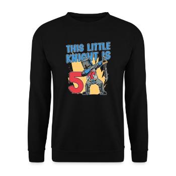 Rittergeburtstag 5. Rittergeburtstag - Unisex Pullover - Schwarz - Vorne - Alina (178cm) & Michal (187cm)