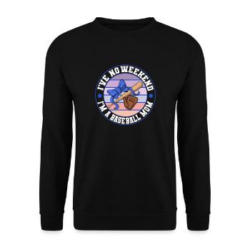 Baseball Mom für Frauen Softball Mama - Unisex Pullover - Schwarz - Vorne - Alina (178cm) & Michal (187cm)
