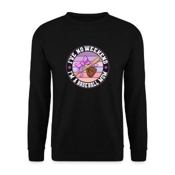 Baseball Mom für Frauen Baseball Faust Softball Mama - Unisex Pullover - Schwarz - Vorne - Alina (178cm) & Michal (187cm)