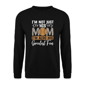 Baseball Mom Greatest Fan Softball Mom - Unisex Sweatshirt - black - Front - Alina (178cm) & Michal (187cm)