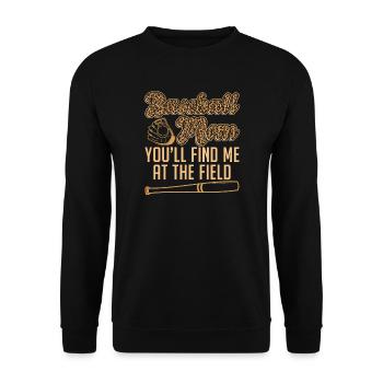 Baseball Mom Find Me At The Field Softball Mom - Unisex Sweatshirt - black - Front - Alina (178cm) & Michal (187cm)