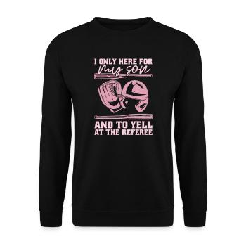 Baseball Mom Yell Referee Softball Mom - Unisex Sweatshirt - black - Front - Alina (178cm) & Michal (187cm)