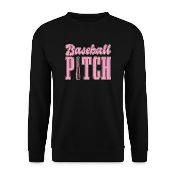 Baseball Mom Pitch Softball Mom - Unisex Pullover - Schwarz - Vorne - Alina (178cm) & Michal (187cm)