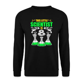 Science Birthday 8th Science Theme Party Scientist - Unisex Sweatshirt - black - Front - Alina (178cm) & Michal (187cm)