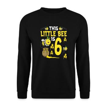 Anniversaire des abeilles pour les filles 6ème anniversaire Bee Party - Sweat-shirt Unisexe - noir - Devant - Alina (178cm) & Michal (187cm)