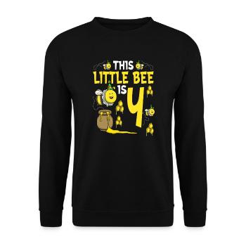 Anniversaire des abeilles pour les filles 4ème anniversaire Bee Party - Sweat-shirt Unisexe - noir - Devant - Alina (178cm) & Michal (187cm)