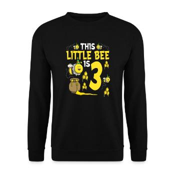 Anniversaire des abeilles pour fille 3ème anniversaire Bee Party - Sweat-shirt Unisexe - noir - Devant - Alina (178cm) & Michal (187cm)
