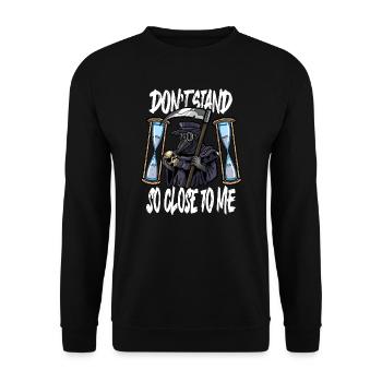 Plague Doctor Outfit Plague Doctor Mask Medicines - Unisex Sweatshirt - black - Front - Alina (178cm) & Michal (187cm)