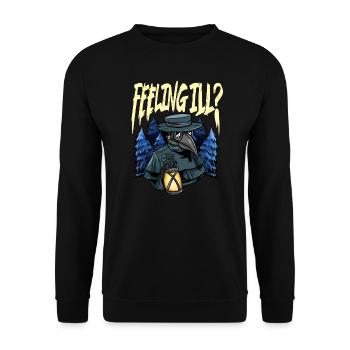 Plague Doctor Outfit Plague Doctor Mask Medicines - Unisex Sweatshirt - black - Front - Alina (178cm) & Michal (187cm)