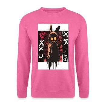 Bunny Graffiti Design by ART8NS Art ON Streetwear - Unisex Pullover - Pink - Vorne