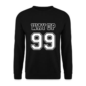 Way Up 99 Vintage Birthday Anniversary 1999 - Unisex Sweatshirt - black - Front - Alina (178cm) & Michal (187cm)
