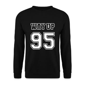 Way Up 95 Vintage Birthday Anniversary 1995 - Unisex Sweatshirt - black - Front - Alina (178cm) & Michal (187cm)