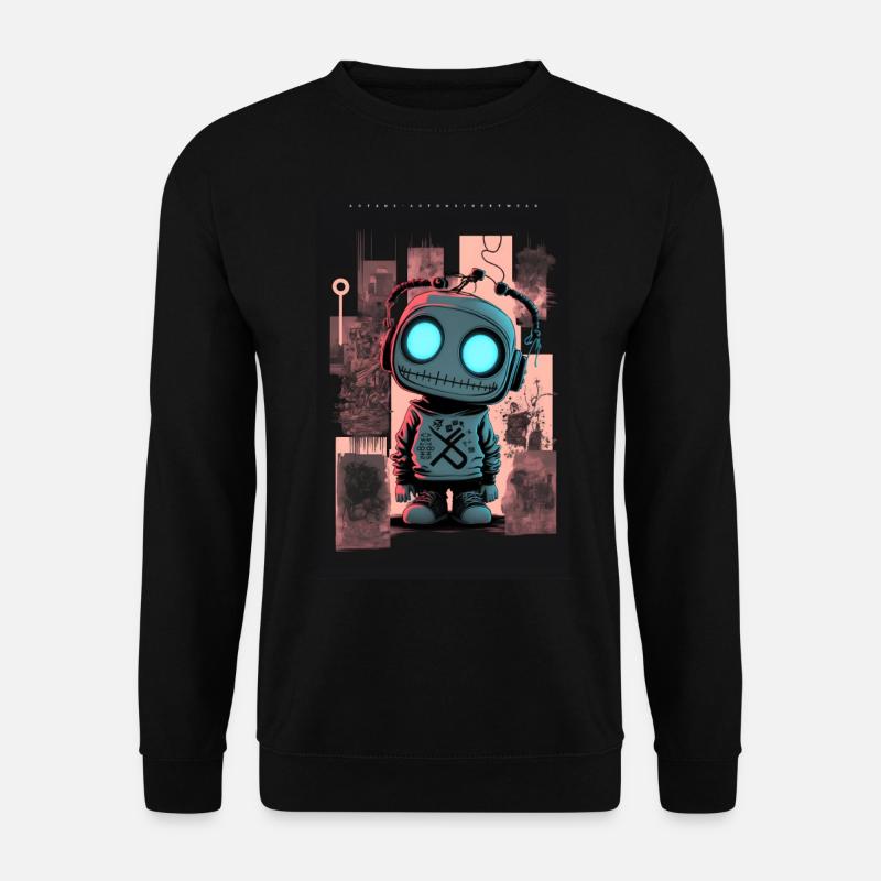 Robot by ART8NS - Art ON Streetwear - Unisex Pullover - Schwarz