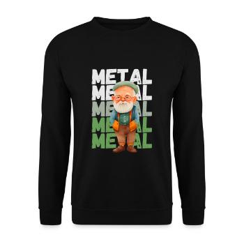 Old man still metal - Unisex Sweatshirt - black - Front - Alina (178cm) & Michal (187cm)