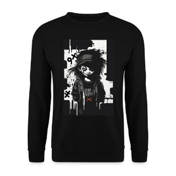 Bad Girl par ART8NS - Art ON Streetwear - Sweat-shirt Unisexe - noir - Devant - Alina (178cm) & Michal (187cm)