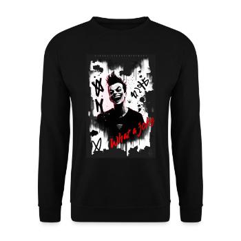 What a Joke by ART8NS - Art ON Streetwear - Unisex Sweatshirt - black - Front - Alina (178cm) & Michal (187cm)