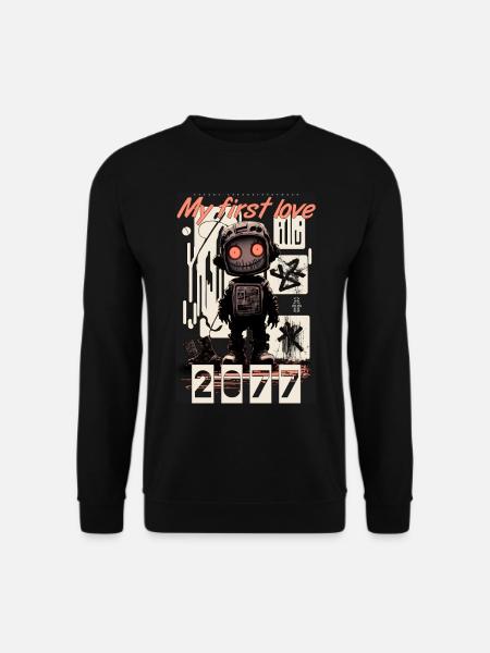 My first love by ART8NS - Art ON Streetwear - Unisex Pullover - Schwarz