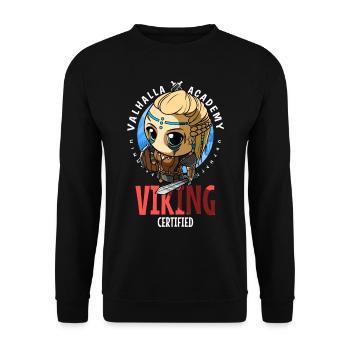 Viking certified - Guerrière - Sweat-shirt Unisexe - noir - Devant - Alina (178cm) & Michal (187cm)