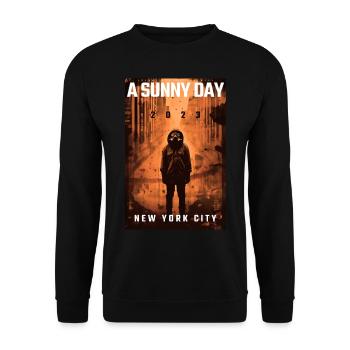 A sunny day by ART8NS - Art ON Streetwear - Unisex Sweatshirt - black - Front - Alina (178cm) & Michal (187cm)