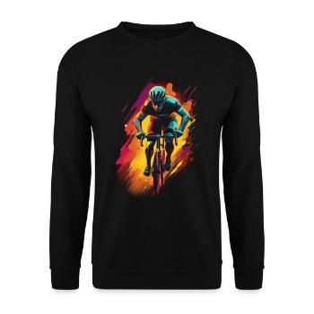 Cycling - Unisex Sweatshirt - black - Front - Alina (178cm) & Michal (187cm)