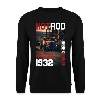 Hot Rod par ART8NS - Art ON Streetwear - Sweat-shirt Unisexe - noir - Devant - Alina (178cm) & Michal (187cm)