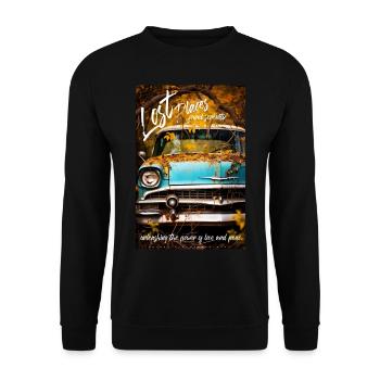 Lost places car by ART8NS - Art ON Streetwear - Sweat-shirt Unisexe - noir - Devant - Alina (178cm) & Michal (187cm)